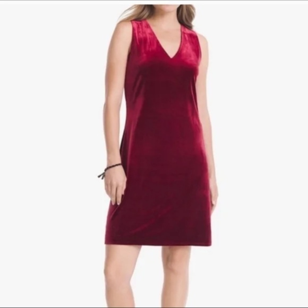 White House Black Market Burgundy Velvet Mini Dress Size 6